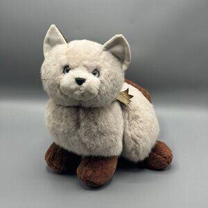 Mervyns Playful Pals Siamese Kitty Cat Chocolate Point Plush Realistic 12" FADED